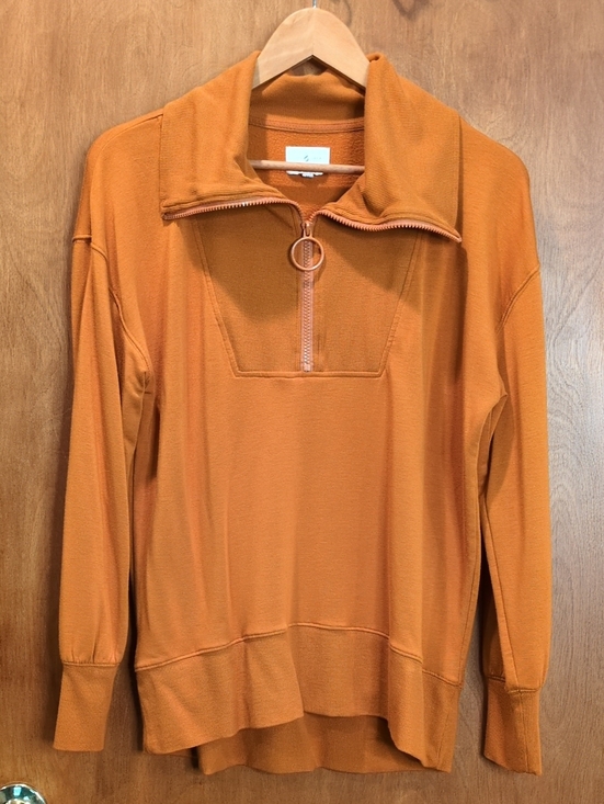 Lou & Grey Tops - Lou & Grey Signature Soft Half-Zip Pullover in Rust Size M